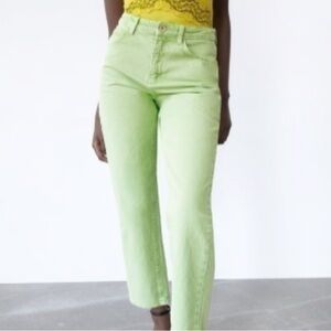 Zara Light Green Jeans Size 2